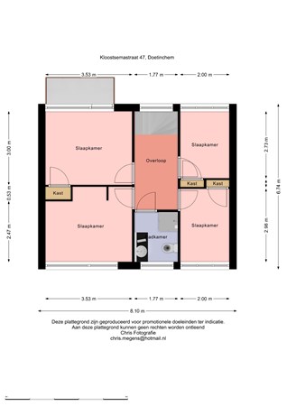 Floorplan - Klootsemastraat 47, 7009 CE Doetinchem